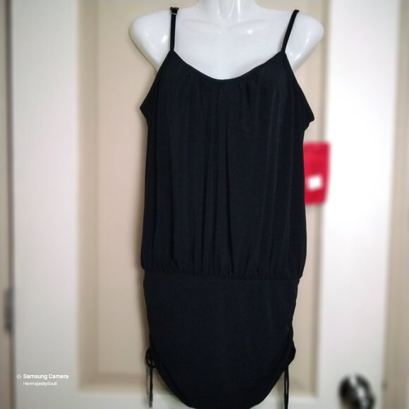 Magicsuit Black 1 Pc. Modest Maternity Underwire Side-tie Swim-dress BNWT Sz. 14 - Picture 1 of 5